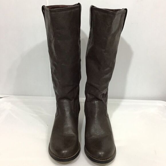 Durango Brown Western Style Leather Platform Riding Boots Tall Boot Size 8 - Picture 2 of 16